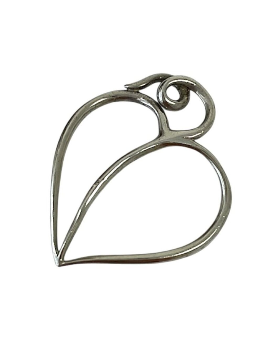 Tiffany & Co Paloma Picasso Up Roulis Heart Pendant Silver